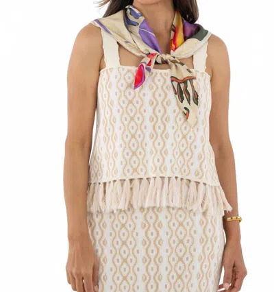 Emily Mccarthy Capri Knit Tank In Blanc Petals In Neutral