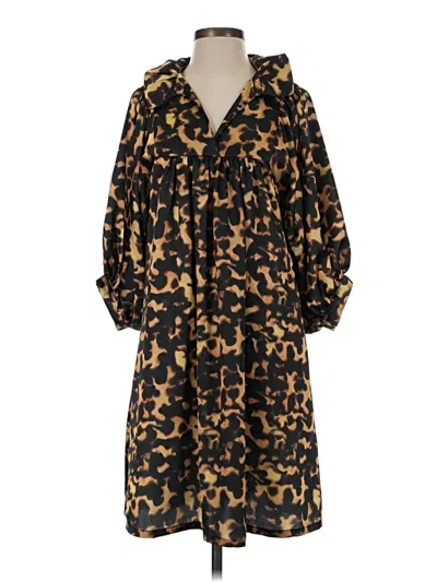Pre-owned Emily Mccarthy Casual Dress In Gold