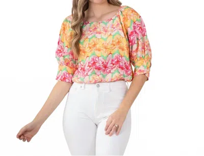 Emily Mccarthy Celeste Cropped Top In Azalea In Multi