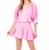 Emily Mccarthy Celeste Top In Bon Bon Pink In Pink