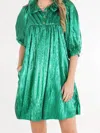 Emily Mccarthy Charlotte Dress In Jolly Green In Green
