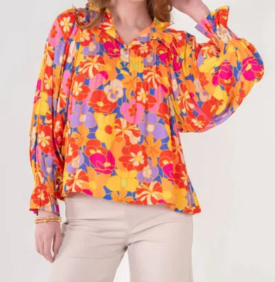 Emily Mccarthy Charlotte Top In Floral Fusion In Multi