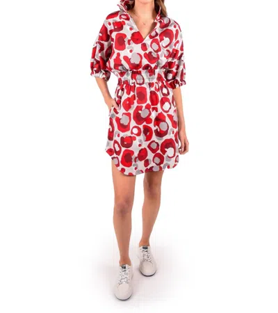 Emily Mccarthy Cheetah Game Day Palmer Dress In Maroon In Multi