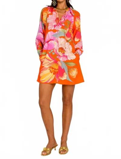 Emily Mccarthy Chelsea Floral Mini Dress In Sunset Blooms In Multi