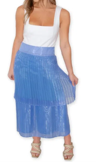 Emily Mccarthy Chloe Skirt In Juniper Berry In Blue