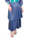 Emily Mccarthy Chloe Skirt In Vintage Indigo In Blue