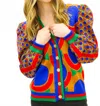 Emily Mccarthy Clara Long Sleeve Cardigan In Mod In Multi