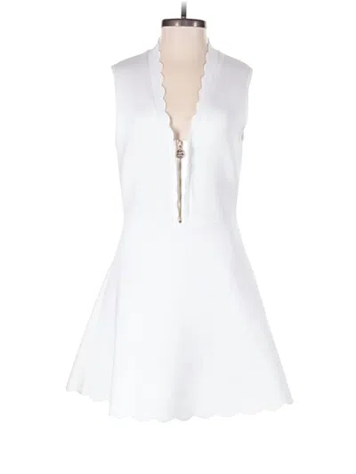 Pre-owned Emily Mccarthy Cocktail Dress In White