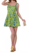 Emily Mccarthy Constance Sweetheart Dress In Joy Bouquet In Green