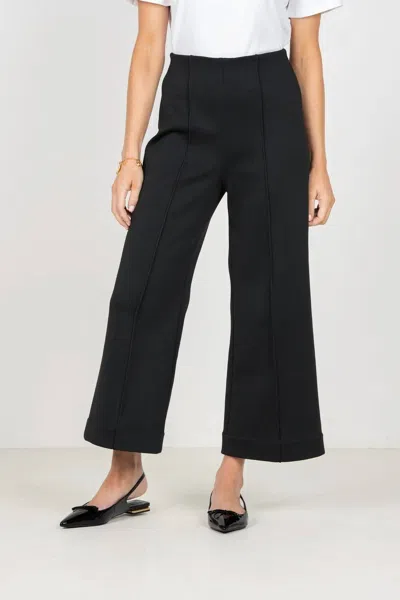 Emily Mccarthy Cropped Piper Pants In Black