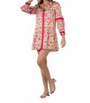 Emily Mccarthy Delaney Mini Dress In Garden Cheetah In Multi
