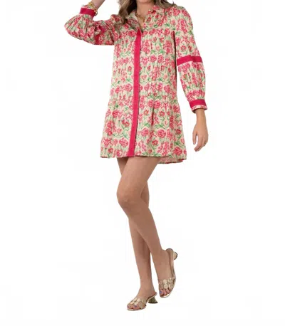 Emily Mccarthy Delaney Mini Dress In Garden Cheetah In Multi