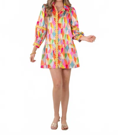 Emily Mccarthy Delaney Mini Dress In Sunday Morning In Multi