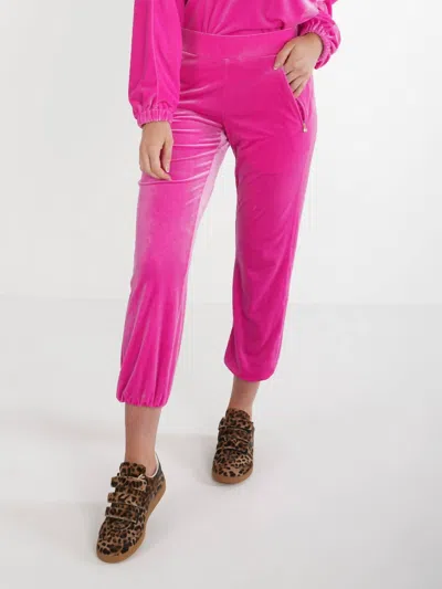 Emily Mccarthy Downtown Jogger In Fuchsia Fedora