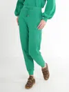 Emily Mccarthy Downtown Jogger In Jellybean French Terry In Green