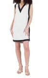 Emily Mccarthy Emily Linen Shift Dress In Birch In White
