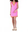 Emily Mccarthy Emily Shift Mini Dress In Coral Pink In Pink