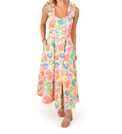 Emily Mccarthy Empire Maxi Dress In Candy Cheetah In Multi