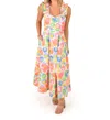 Emily Mccarthy Empire Maxi Dress In Candy Cheetah In Multi