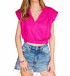Emily Mccarthy Evie Top In Raspberry Rose In Pink