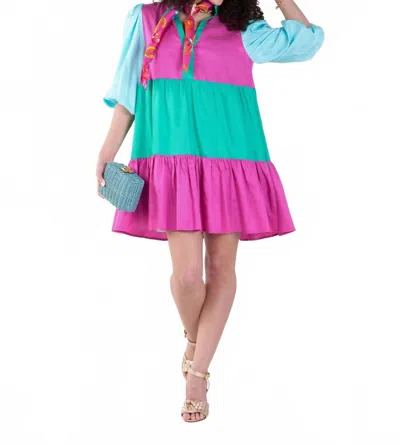 EMILY MCCARTHY FRANKIE DRESS IN BANGLE COLORBLOCK