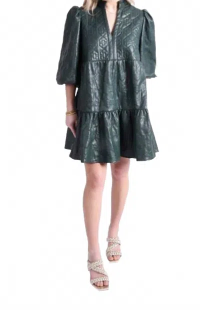 Emily Mccarthy Frankie Dress In Scarab In Green
