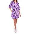 Emily Mccarthy Palmer Dress In Purple Col Cheetah In Purple