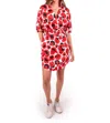 Emily Mccarthy Palmer Dress In Red Col Cheetah In Red