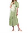 Emily Mccarthy Georgia Dress In Opal Green In Green