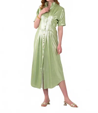 Emily Mccarthy Georgia Dress In Opal Green