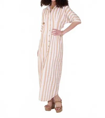 EMILY MCCARTHY GEORGIA DRESS IN SAND STRIPE