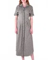 Emily Mccarthy Georgia Midi Dress In Black In Gray