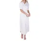 Emily Mccarthy Georgia Short Dolman Sleeves Dress In White In White
