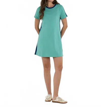 Emily Mccarthy Go Go Dress In Aqua In Green