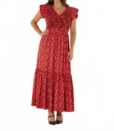 Emily Mccarthy Grace Maxi Dress In Bandana In Red