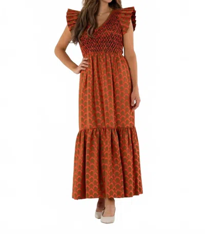 Emily Mccarthy Grace Maxi Dress In Tangerine In Orange