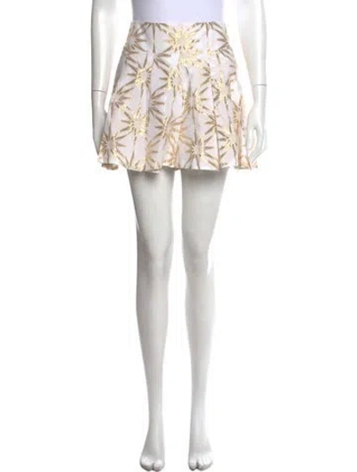 Pre-owned Emily Mccarthy Graphic Print Mini Shorts In Green