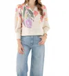 Emily Mccarthy Hampton Blouson Sleeves Top In Botanical Muse In Multi