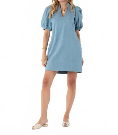 Emily Mccarthy Hampton Denim Mini Dress In Blue