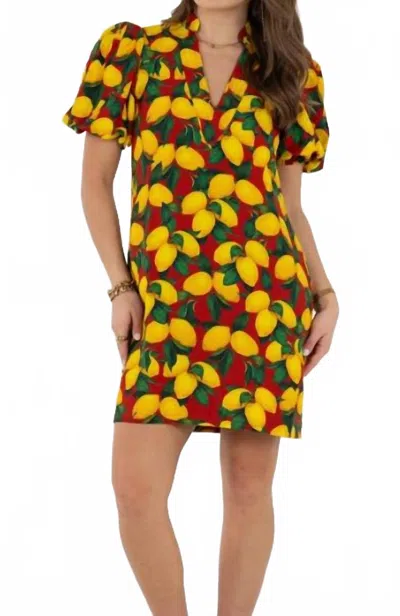 Emily Mccarthy Hampton Mini Dress In Limoncello In Multi