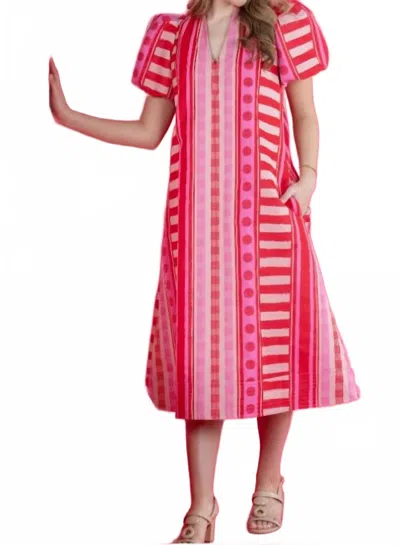 Emily Mccarthy Hampton Dress In Peach Jubilee In Multi