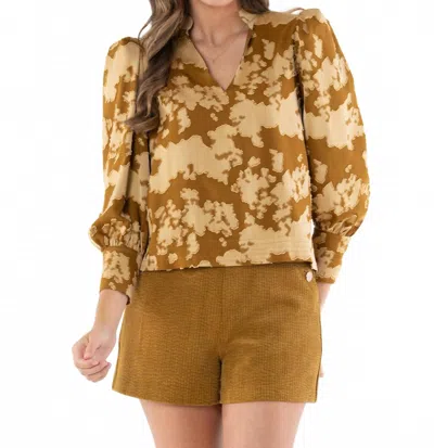 Emily Mccarthy Hampton Jacquard Top In Hide Organza Novelty In Multi