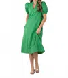 Emily Mccarthy Hampton Dress In Fairway Green Monogram In Green
