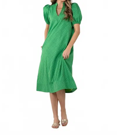 EMILY MCCARTHY HAMPTON MIDI DRESS IN FAIRWAY GREEN