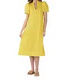 Emily Mccarthy Hampton Midi Dress In Lemon In Yellow