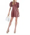 Emily Mccarthy Hampton Mini Dress In Fired Brick In Pink