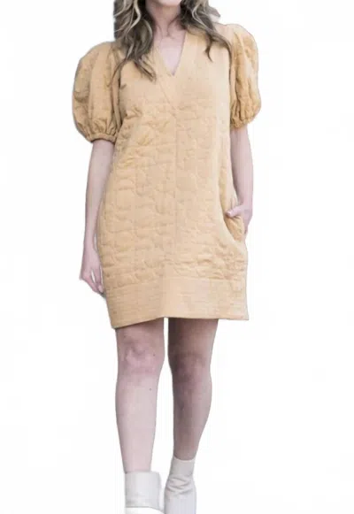 Emily Mccarthy Hampton Mini Dress In Lark In Yellow