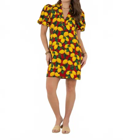 Emily Mccarthy Hampton Mini Dress In Limoncello In Multi