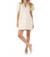 Emily Mccarthy Hampton Mini Dress In Sandshell In Neutral