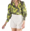 Emily Mccarthy Hampton Top In Olive Prism In Green